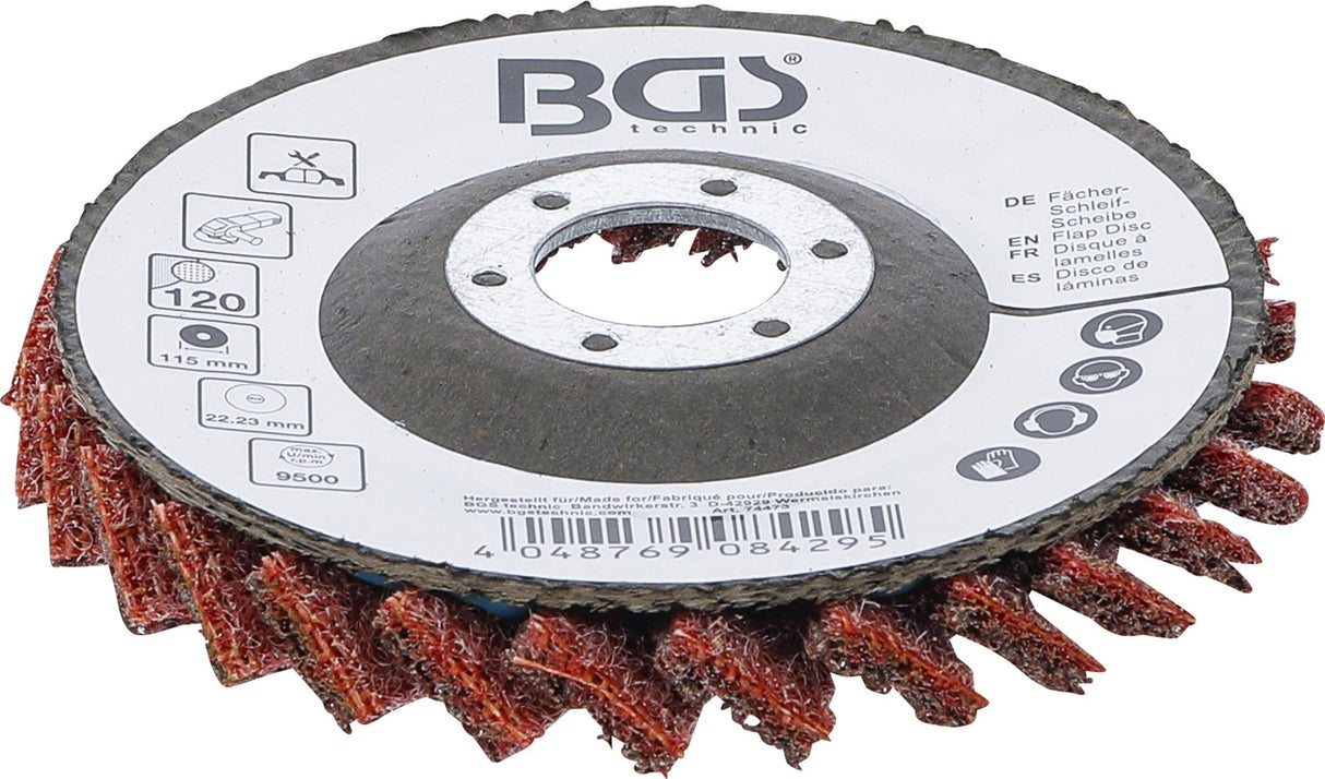 FLAP DISC | NON-WOVEN | Ø 115 MM | GRAIN SIZE 120 (74473)
