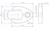 CROWFOOT SPANNER | 12,5 MM (1/2") DRIVE | 33 MM (1759-33)