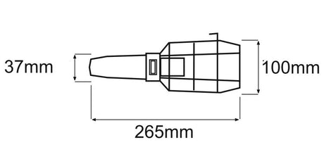 WORK LAMP "PRACTIC" 230V, 100W, METAL GRILL, SWITCH, 5 M CABLE (82713)