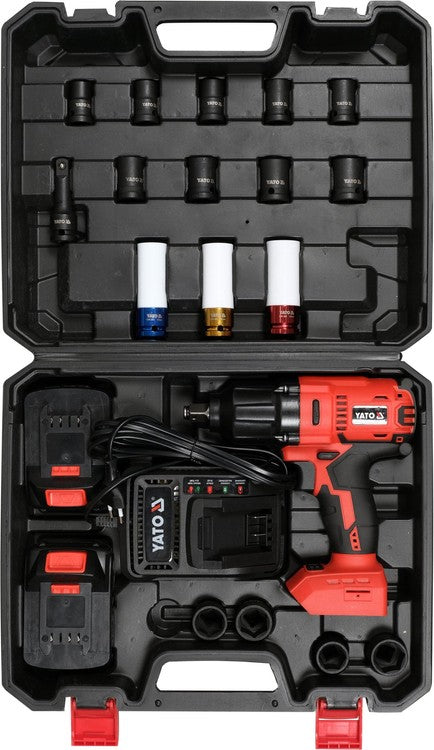 IMPACT TOOL SET 18V 1/2'' - 2X 3AH (YT-82807)