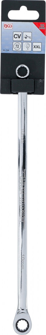 RATCHET RING WRENCH AND RING SPANNER | EXTRA LONG | 10 MM (7240)