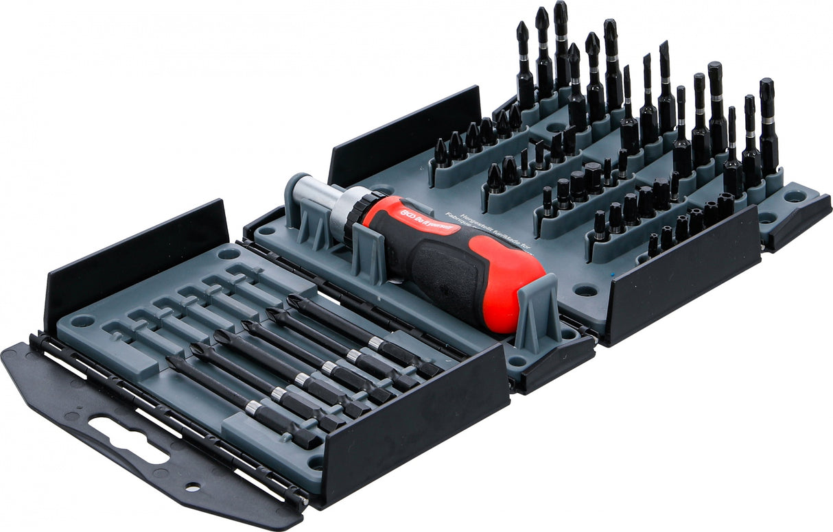 SOCKET AND RATCHET SCREWDRIVER SET, REVERSIBLE | 52 PCS (90106)