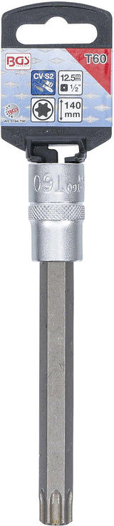 BIT SOCKET | LENGTH 140 MM | 12.5 MM (1/2") DRIVE | T-STAR (FOR TORX) T60 (5184-T60)