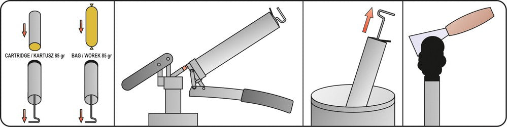 TWO PISTON HEAVY-DUTY GREASE GUN 0.5L (YT-07041)