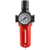 MOISTURE FILTER WITH REGULATOR AND PRESSURE GAUGE | 1/4" (AFR80)