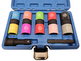 LONG IMPACT SOCKET SET | DOUBLE-SIDED / + HALF SIZES | 7 PCS. (SK7209)