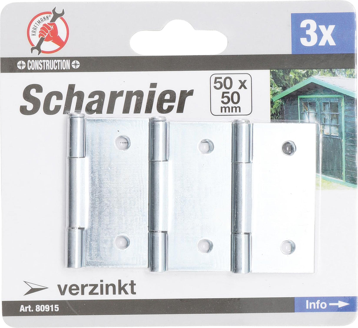 HINGE SET | 50 X 50 MM | 3 PCS. (80915)