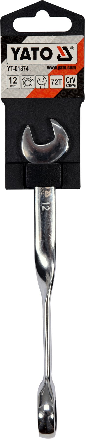 X HANDLE COMBINATION RATCHET WRENCH 12MM (YT-01874)