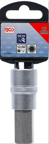 BIT SOCKET | 12.5 MM (1/2") | INTERNAL HEXAGON 17 MM (5052-17)