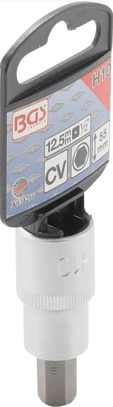 BIT SOCKET | 12.5 MM (1/2") | INTERNAL HEXAGON 10 MM (4255)
