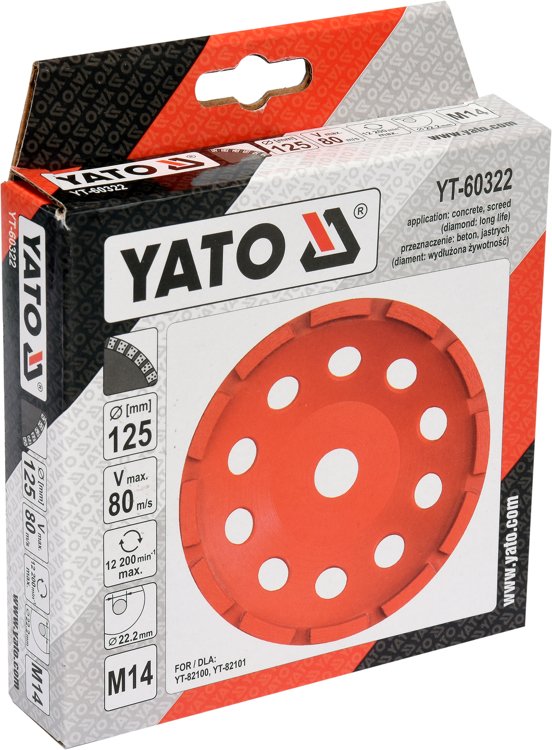 DIAMOND GRINDING CUP 125MM M14 (YT-60322)