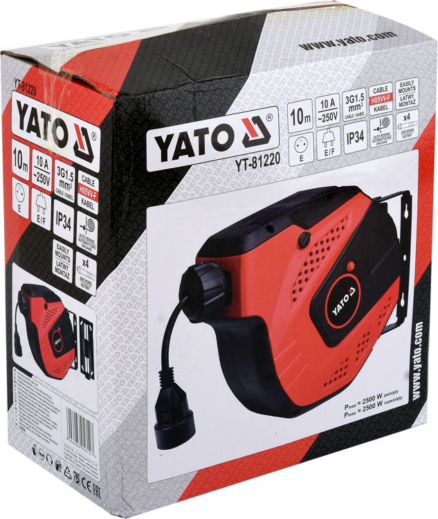 AUTO RETRACT ELECTRIC CABLE REEL 10M (YT-81220)
