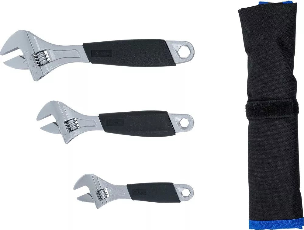 ADJUSTABLE WRENCH WITH SOFT RUBBER HANDLE | 3 PCS. (1446)