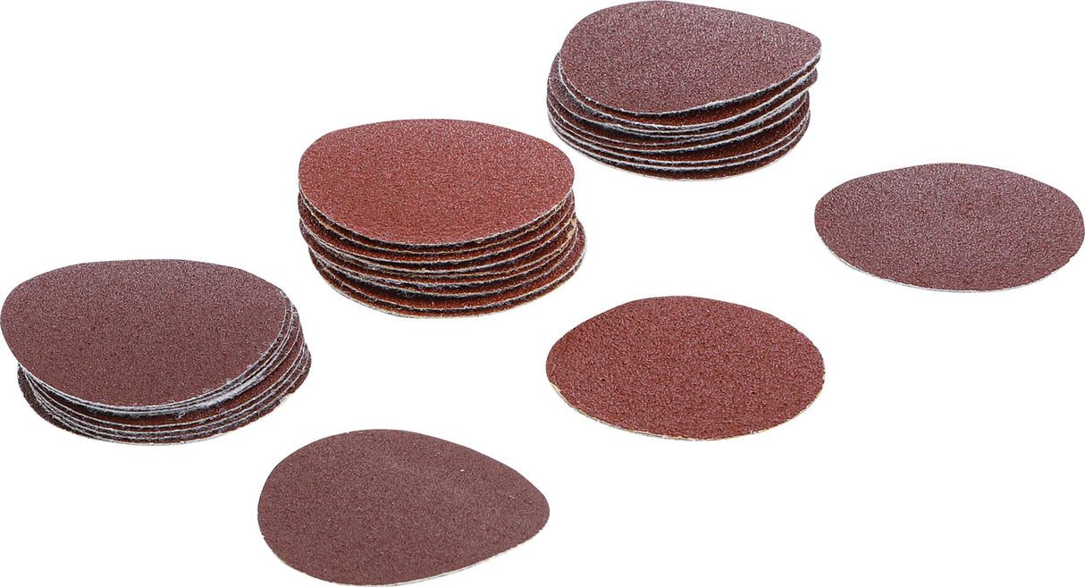 SANDING PADS FOR ECCENTRIC SANDERS | Ø 50 MM | K 60 - 80 - 120 | 30 PCS. (70194)