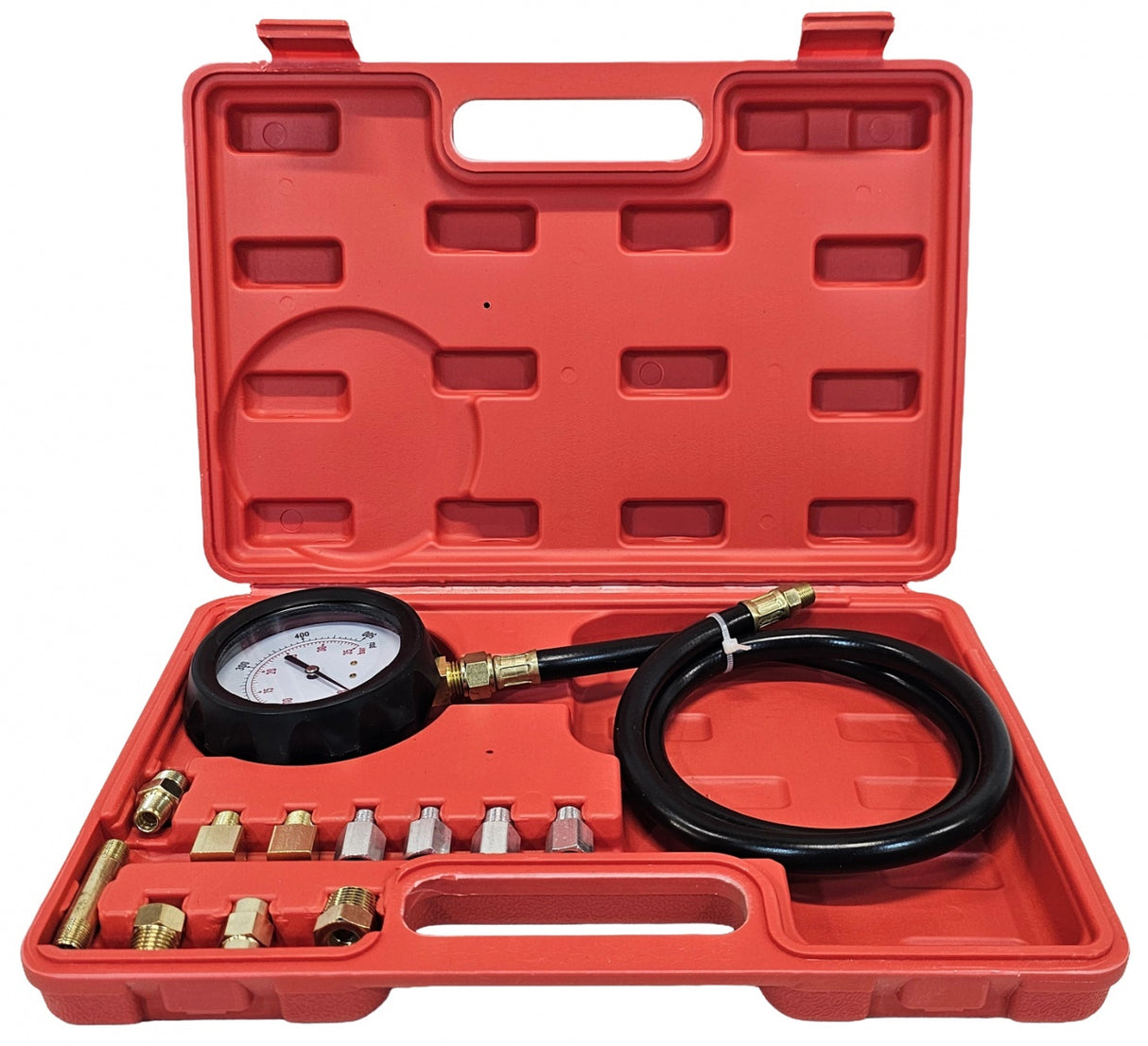 OIL PRESSURE GAUGE WITH ADAPTERS | 0-500 PSI | LONG HOSE (57675V)