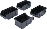VISUAL STORAGE BOX SET | WITH SUSPENSION RAIL | FOR STORAGE SYSTEM COMBINATION | 4 PCS. (80195)