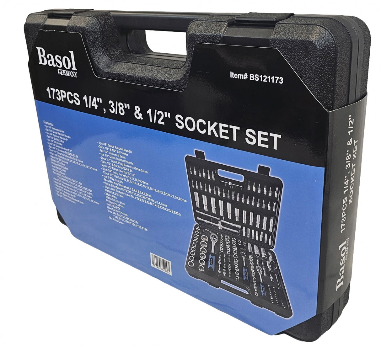 TOOL SET | 6.3 MM (1/4") / 10 MM (3/8") / 12.5 MM (1/2") | 173 PCS. (BS121173)