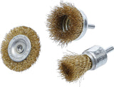 STEEL WIRE BRUSH SET | Ø 25 - 50 MM | 3 PCS. (50903)