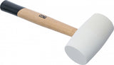RUBBER MALLET | HICKORY HANDLE | WHITE HEAD | Ø 64 MM | 750 G (70140)