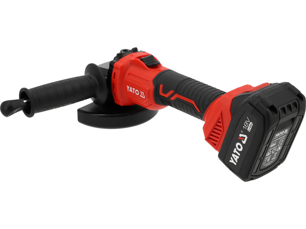 CORDLESS ANGLE GRINDER BRUSHLESS 18V 125MM WITH 4AH BATTERY AND CHARGER SET (YT-828251)