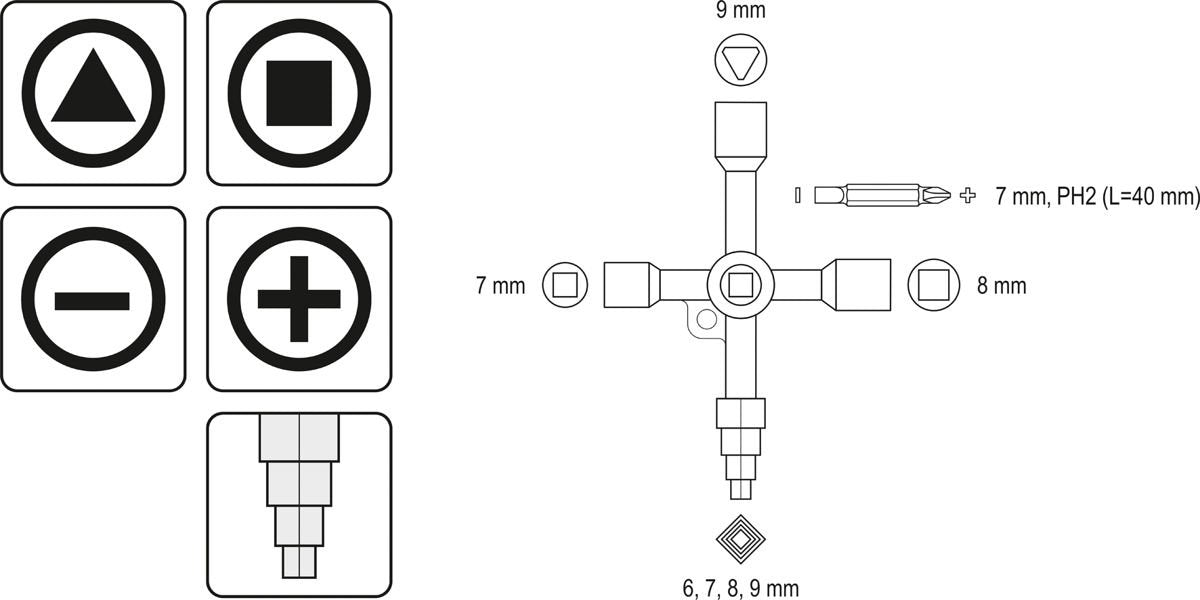 MULTI-FUNCTION UTILITY KEY (YT-66700)