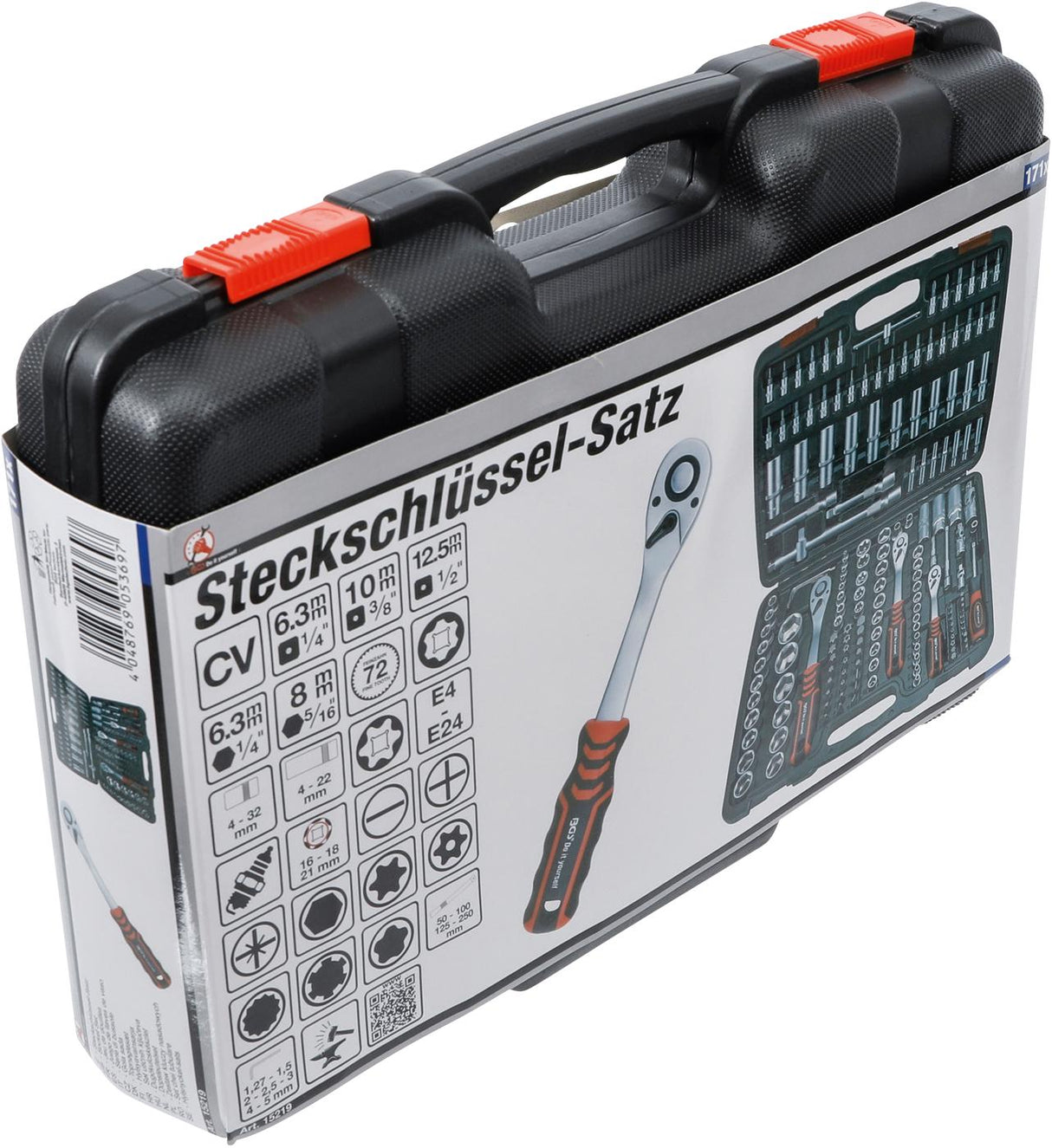 SOCKET SET | 6.3 MM (1/4") / 10 MM (3/8") / 12.5 MM (1/2") DRIVE | 172 PCS. (15219)