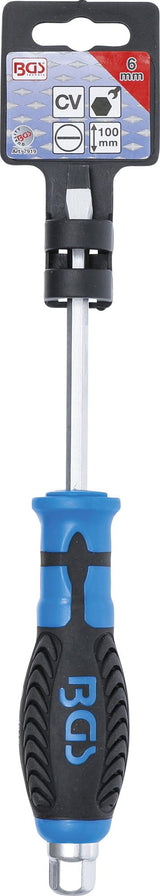 SCREWDRIVER | WITH EXTERNAL HEXAGON | SLOT SL 6 MM | BLADE LENGTH 100 MM (7919)