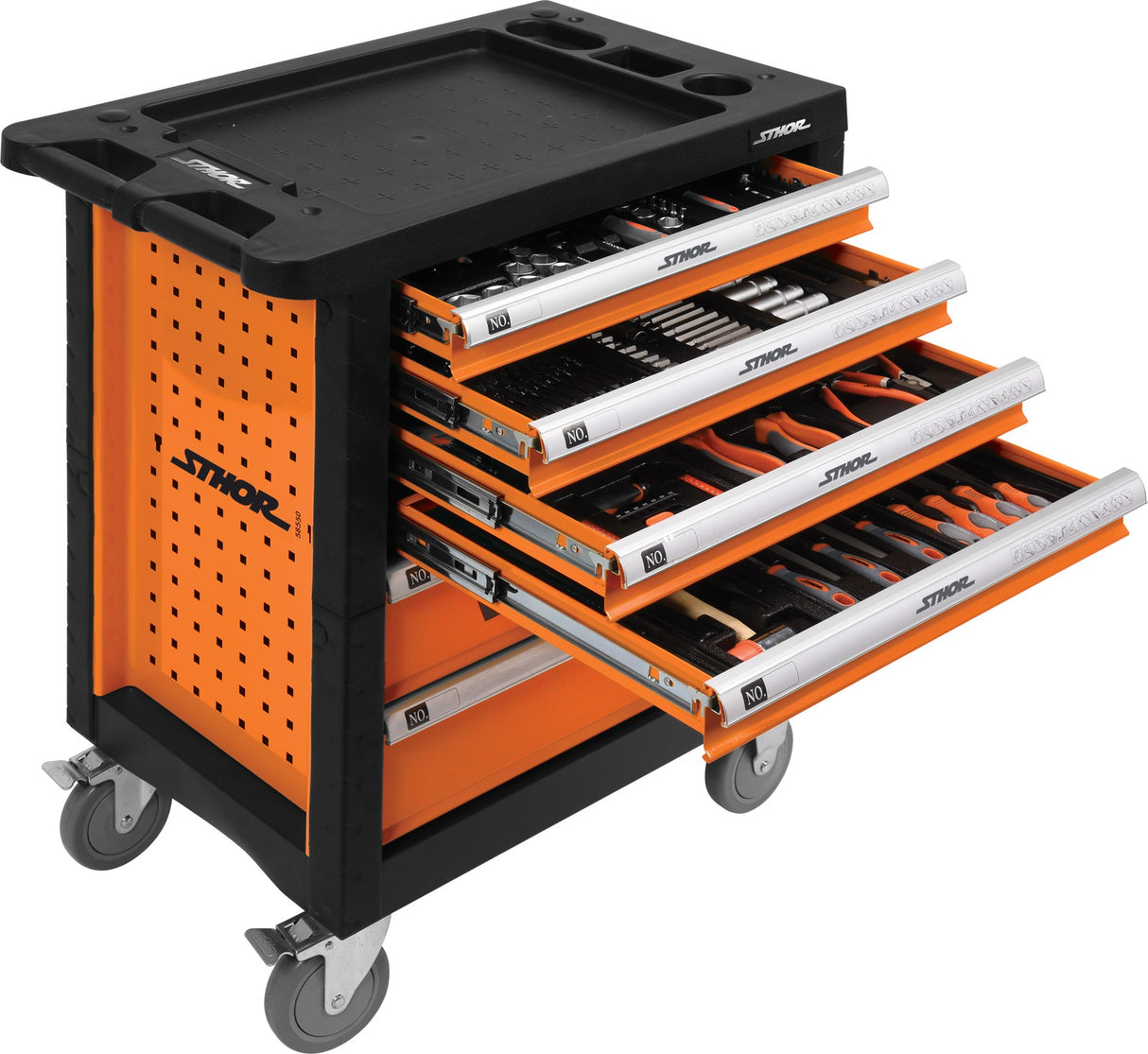 6 DRAWERS ROLLER CABINET W/TOOL INSERT (58550)
