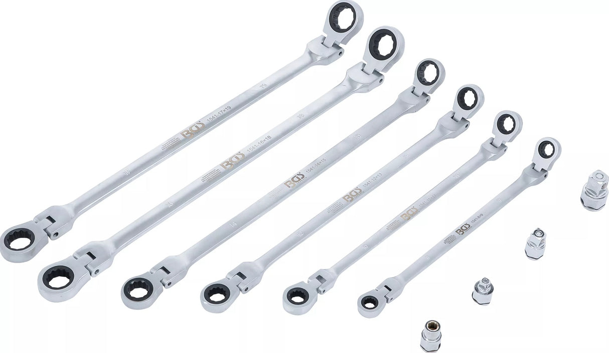 DOUBLE SWIVEL HEAD RATCHET WRENCH SET | 8 - 19 MM | 10 PCS. (1541)