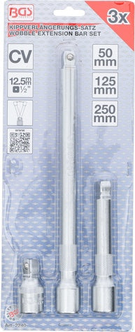 "WOBBLE" EXTENSION BAR SET | 12.5 MM (1/2") | 50 / 125 / 250 MM | 3 PCS. (2240)