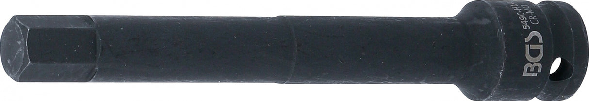 IMPACT BIT SOCKET | LENGTH 150 MM | 12.5 MM (1/2") DRIVE | INTERNAL HEXAGON 14 MM (5490-H14)