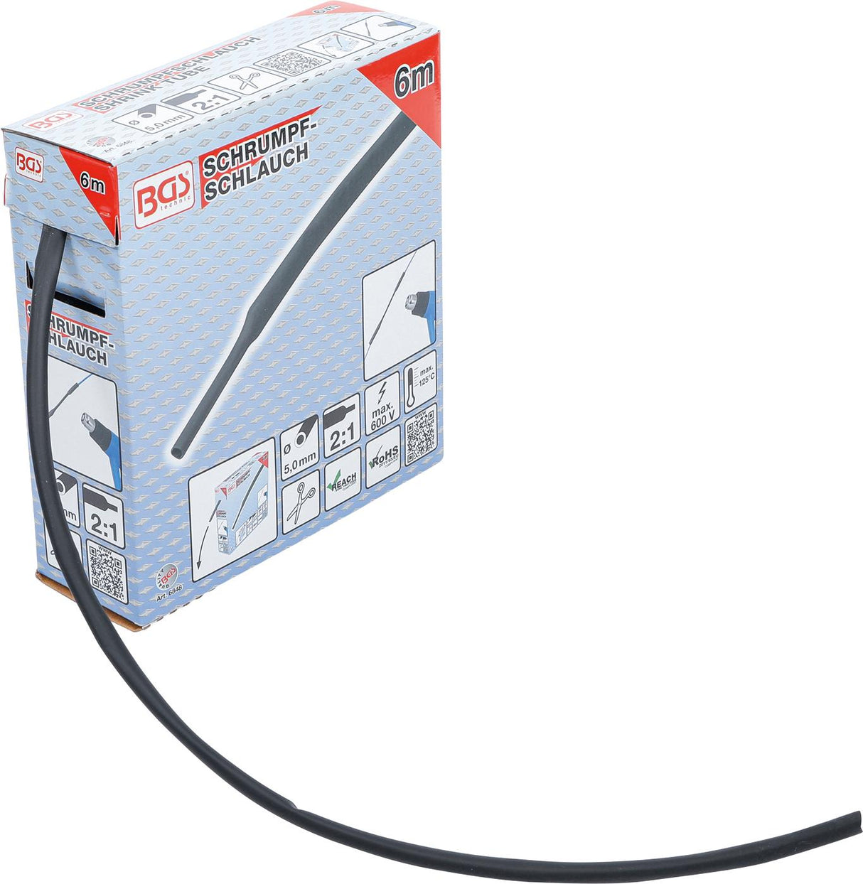 SHRINK TUBE BOX | BLACK | Ø 5 MM | 6 M (6848)