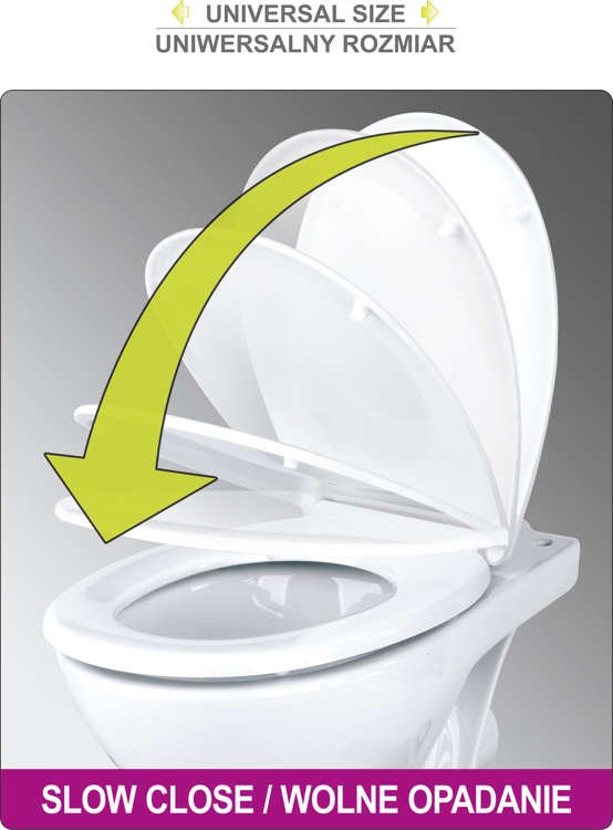 TOILET SEAT 2IN1 PP-O SOFT CLOSE (75471)
