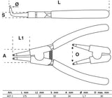 CIRCLIP PLIERS | ANGLED | FOR OUTSIDE CIRCLIPS | 175 MM (447-1)