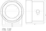 HUB NUT SOCKET | OCTAGON | FOR R.O.R. TRAILERS | 127 MM (6968)