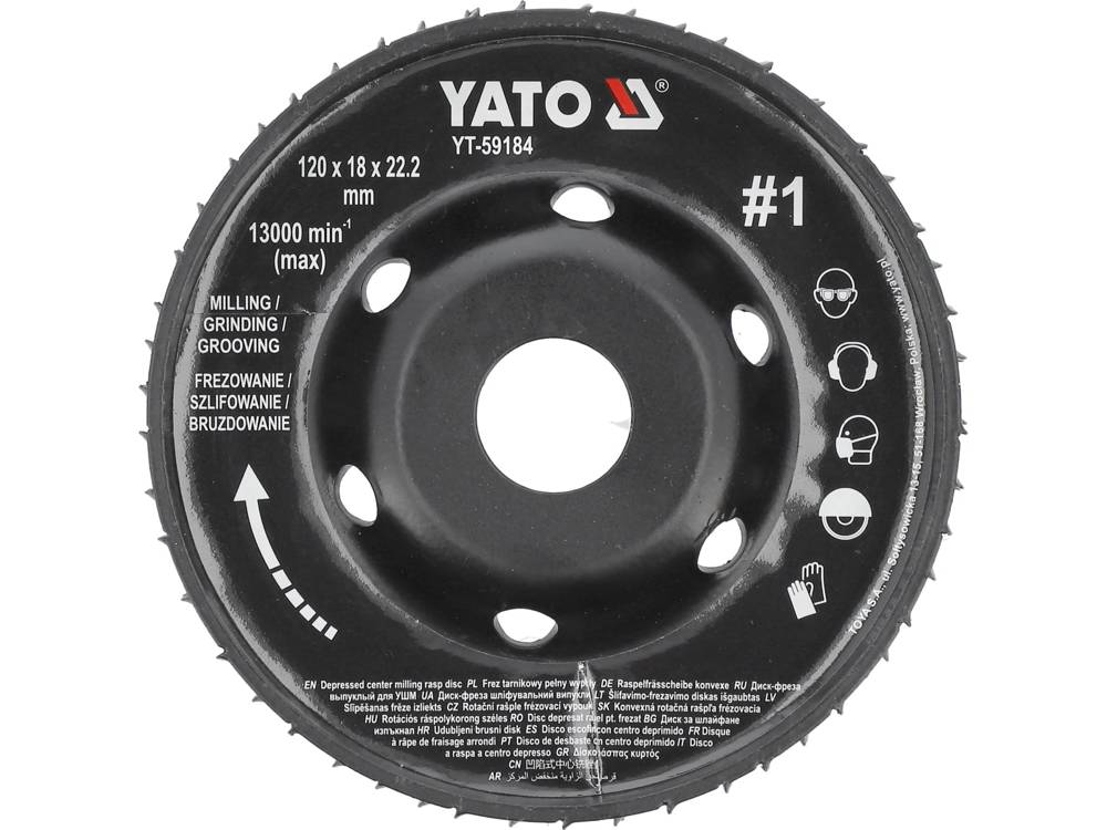 MILLING RASP WHEEL FOR ANGLE GRINDERS (YT-59184)