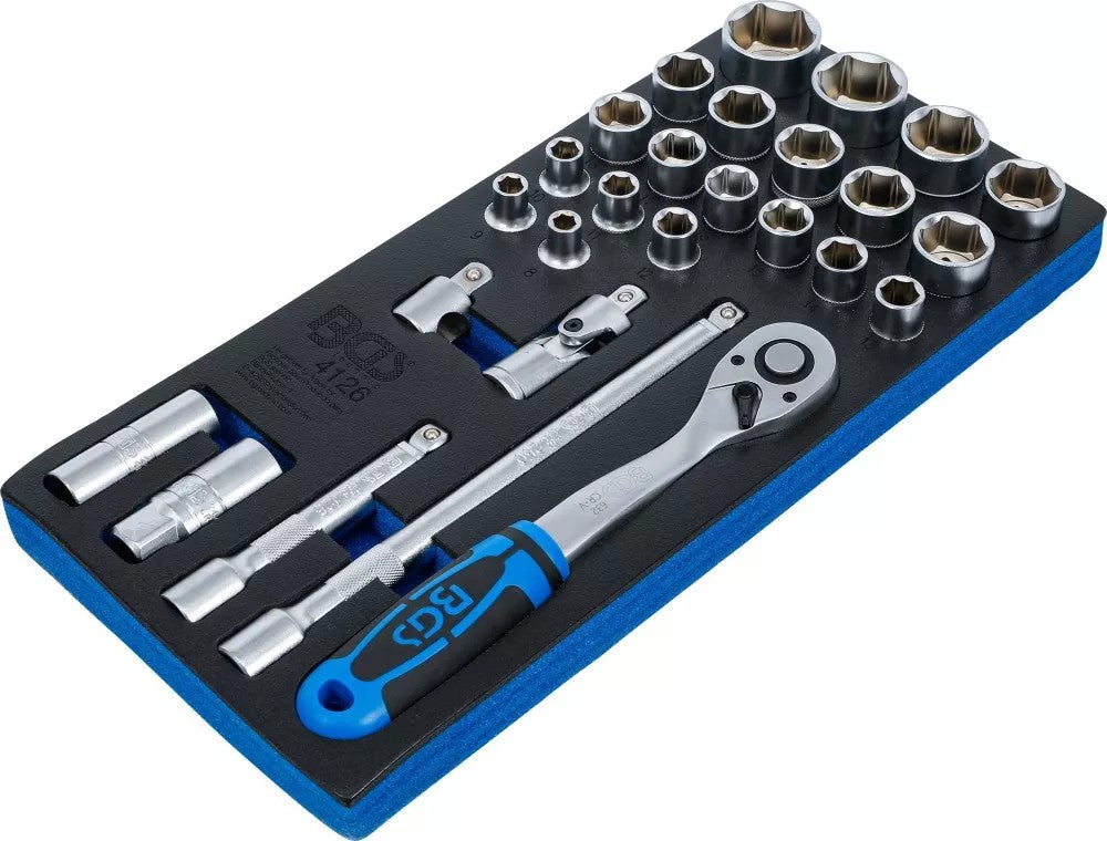 TOOL TRAY 1/3: SOCKET SET | 12.5 MM (1/2") | 27 PCS. (4126)