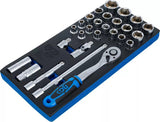 TOOL TRAY 1/3: SOCKET SET | 12.5 MM (1/2") | 27 PCS. (4126)
