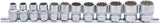 SOCKET SET, 12-POINT | 10 MM (3/8") DRIVE | 8 - 19 MM | 12 PCS. (9105)