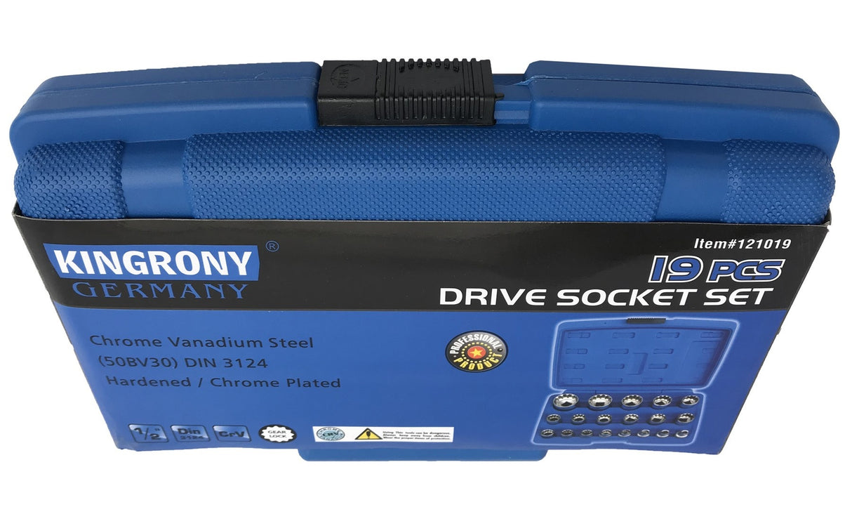 MULTIFUNCTIONAL SOCKET SET SPLINE | 12.5 MM (1/2") | 8-32 MM | 19 PCS. (KR121019)