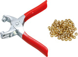 EYELET PLIERS WITH 100 ROUND EYELETS | 4.5 MM (75830)