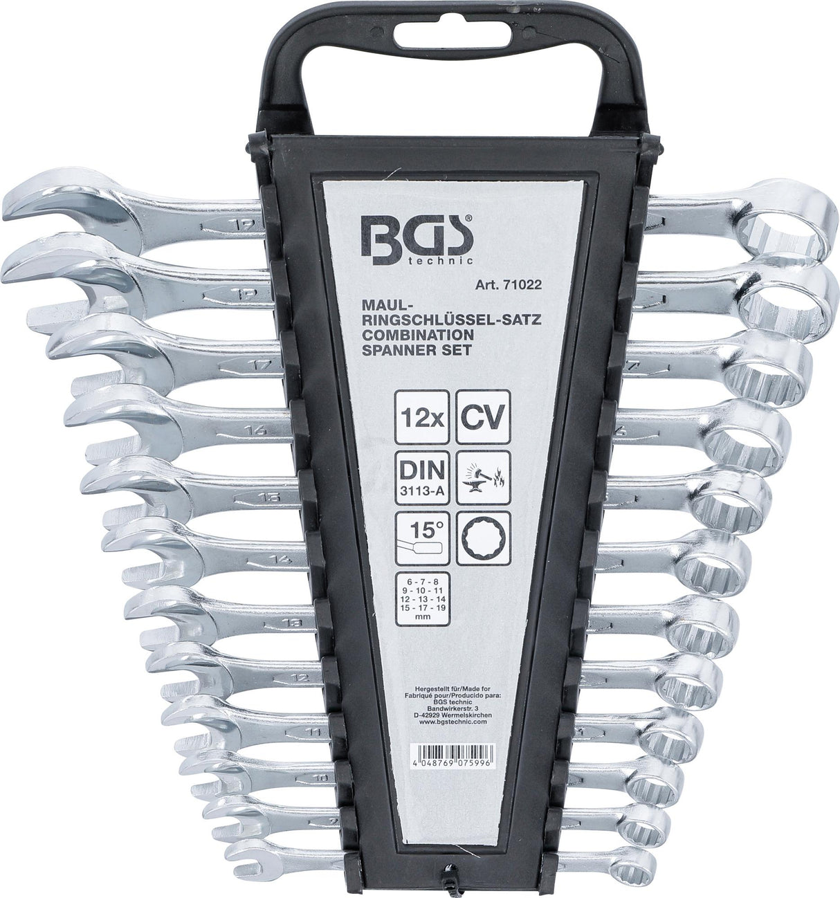 COMBINATION SPANNER SET | 8 - 19 MM | 12 PCS. (71022)