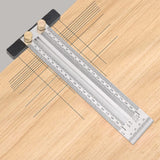 MARKING / SCRIBING RULER | STAINLESS STEEL | T-SHAPED | 200 MM (SR200)