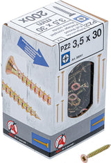 MULTI-PURPOSE SCREWS | CROSS SLOT PZ2 | 3.5 X 30 MM | 200 PCS. (88041)
