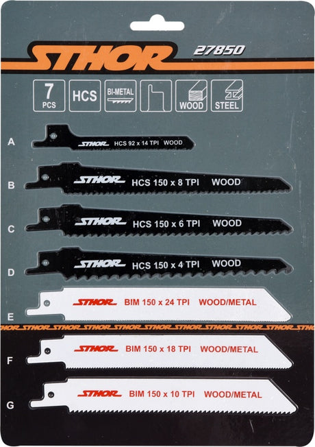 SABRE SAW BLADES SET 7 PCS (27850)