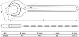 SINGLE OPEN END SPANNER | DIN 894 | 22 MM (34222B)