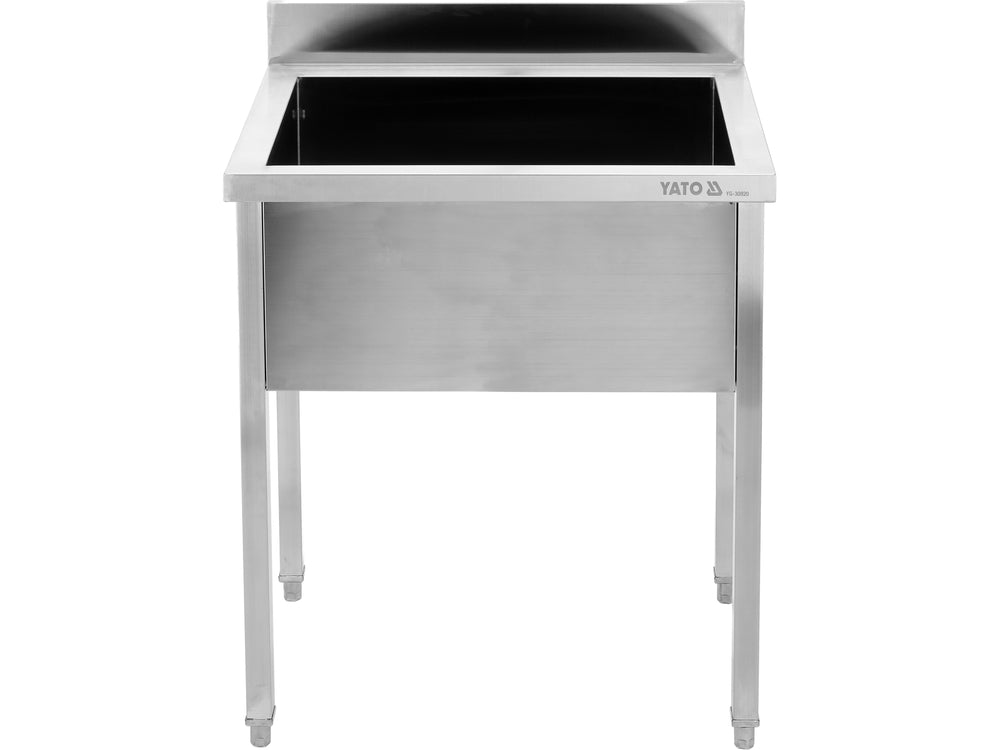 STAINLESS STEEL TABLE WITH SPACIOUS SINK / BASIN | 60 X 60 CM (YG-30920)