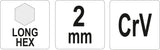 HEX KEY LONG  2,0 MM (YT-05431)