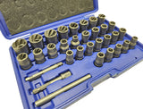 SPECIAL SOCKET SET / SCREW EXTRACTORS | 6.3 MM (1/4") / 10 MM (3/8") | 32 PCS. (SK201619)