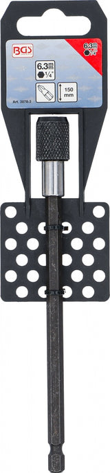 EXTENSION | FOR BITS, BRUSHES, ETC. | INTERNAL HEXAGON 6.3 MM (1/4") DRIVE | 150 MM (3078-3)